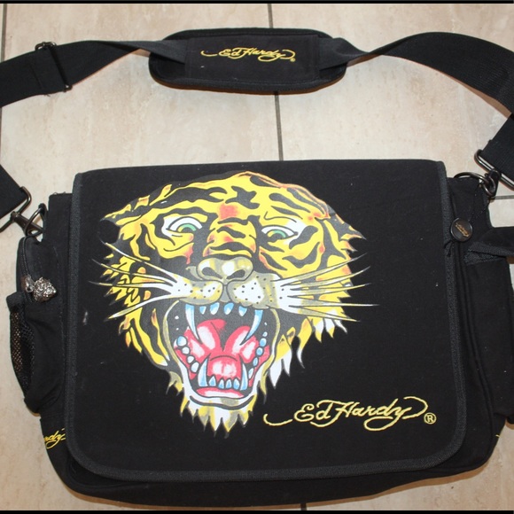 🐯 Ed HARDY backpack and/or messenger - Picture 9 of 10